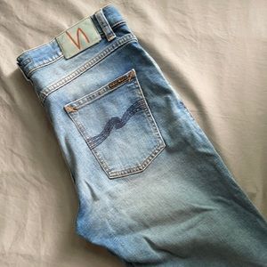 Nudie lean dean light wash denim sz 30 organic